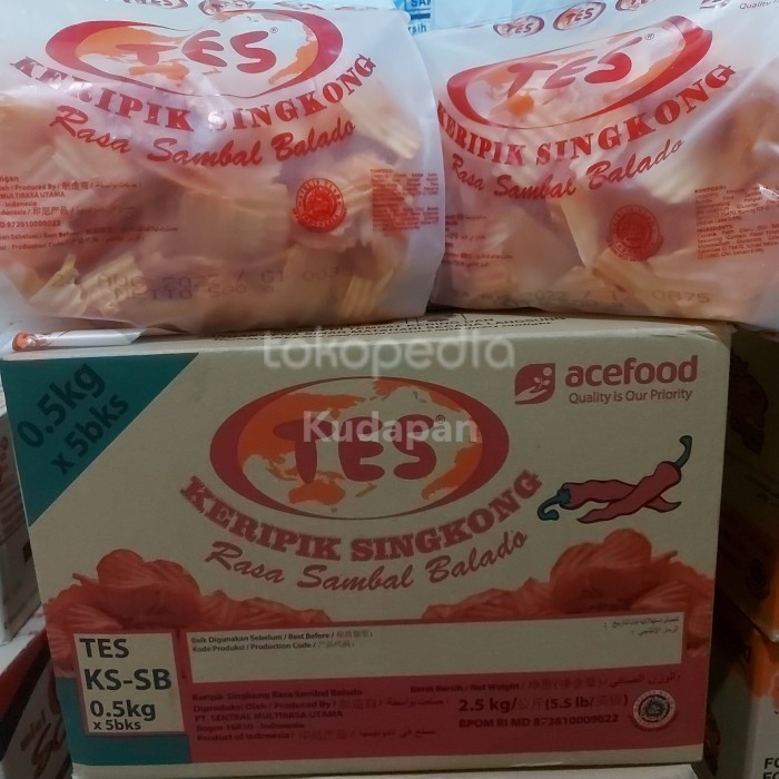 

KERIPIK SINGKONG BALADO TES 5 PACK@500G