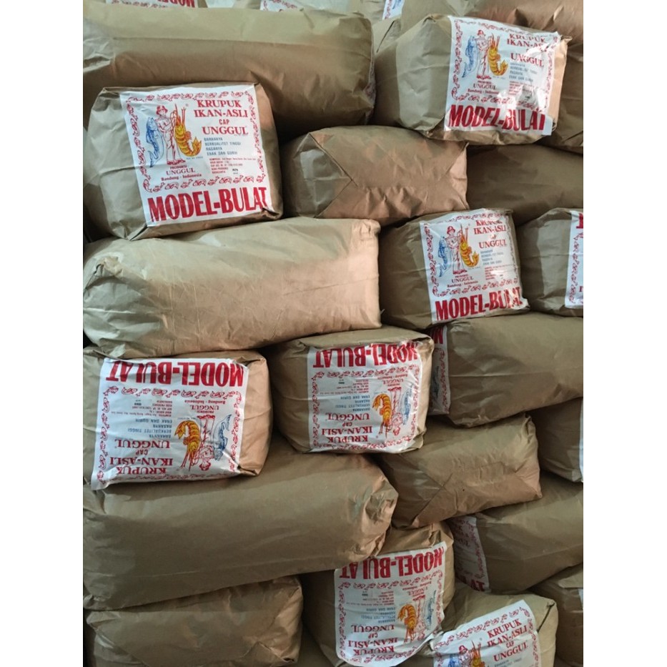 

KERUPUK IKAN CAP UNGGUL 5KG / KRUPUK IKAN BESAR 1 BAL / KERUPUK 5 KG