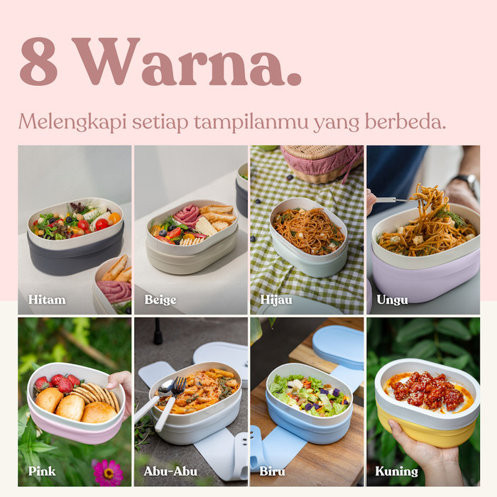 SWANZ OHAYO BENTO LUNCH BOX 650ML - BEKAL MAKAN ANAK DAN DEWASA