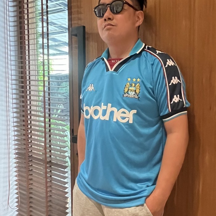Man city home 97 retro jersey