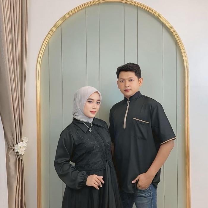 DANIA Dress x Azfara4 by Alizza Collection - Dress Tiffani Twill mix brokat Mix tille Terbaru-Dress