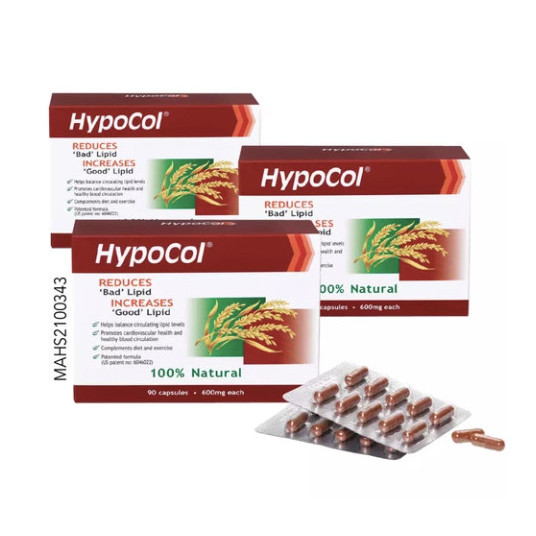 

Hypocol 600mg Triple Pack (3 Box X 90s) Suplemen Kolestrol Singapore