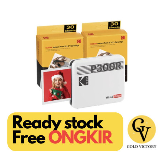 

KODAK Mini 3 Retro Portable Photo Printer (3x3) White - 60 Sheets