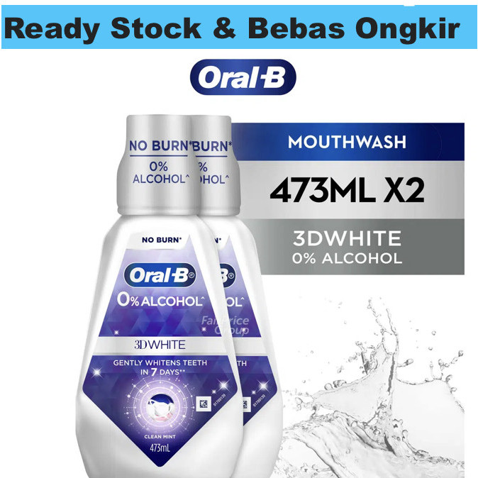 

Oral-B Mouth Wash - 3D White 2 x 473ml