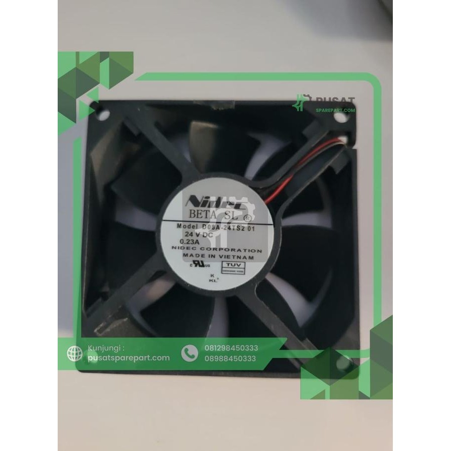 Murah 80Mm Fan Nidec D08A-24Ts2 8025 24V 0.23A 8Cm Two Line Drive Cooling Fa
