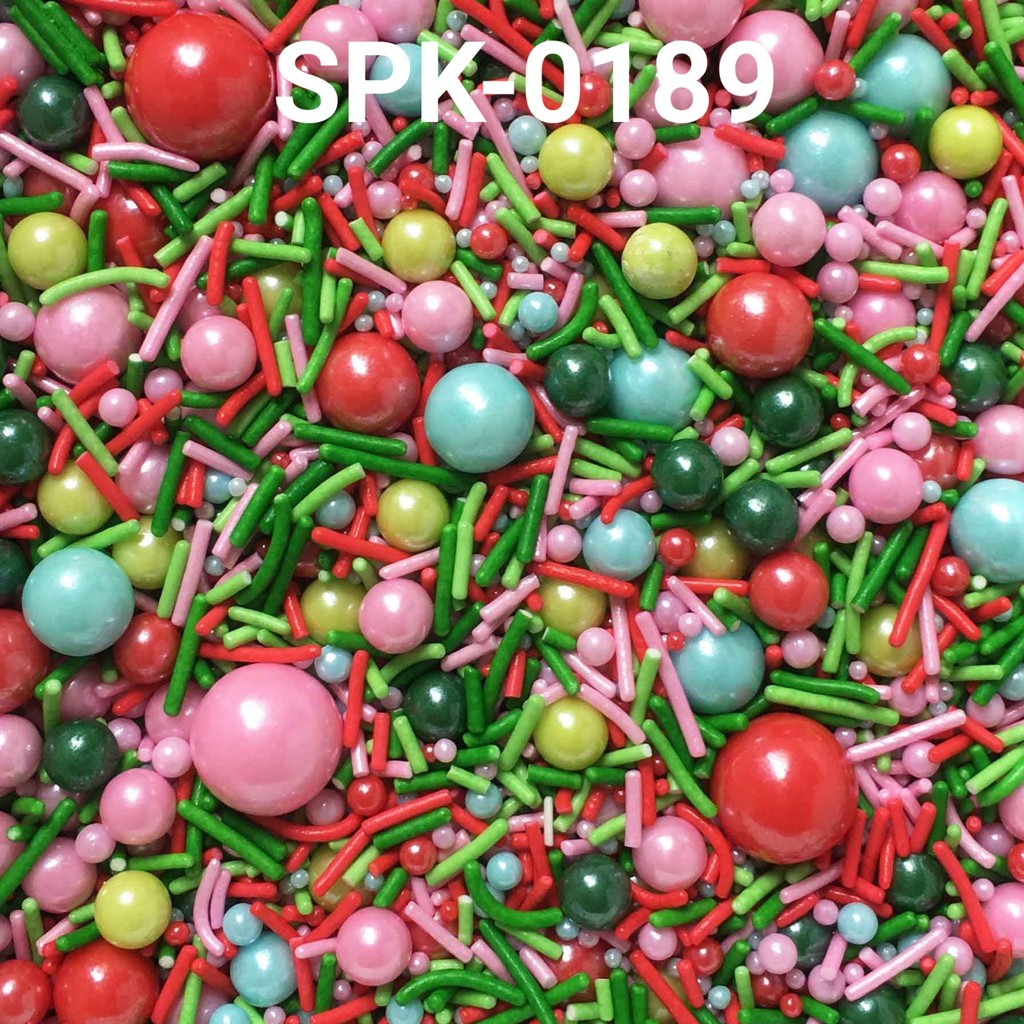 

SPK-0189 Sprinkles sprinkle springkel 1kg 1 kilo merah hijau meses (SPRINKLES)