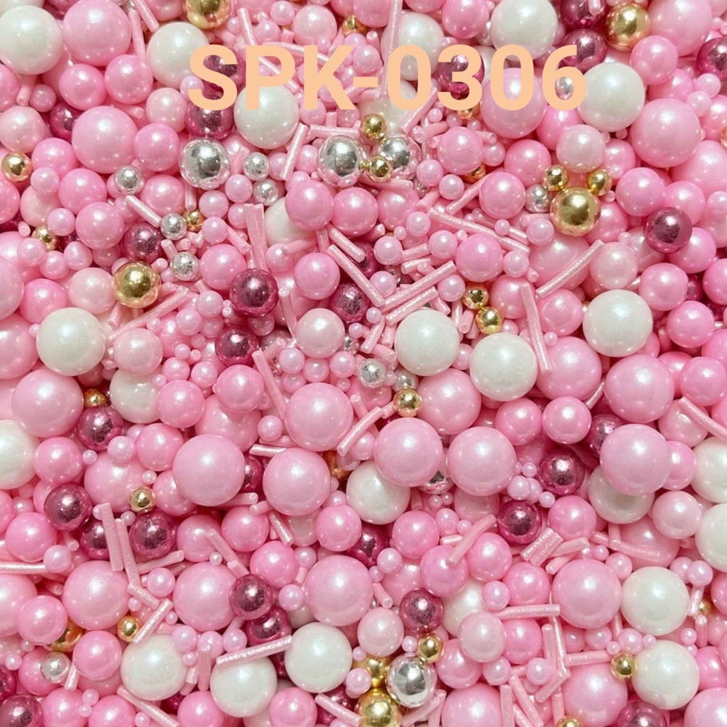 

SPK-0306 Sprinkles sprinkle springkel 1kg mutiara pink putih emas (SPRINKLES)