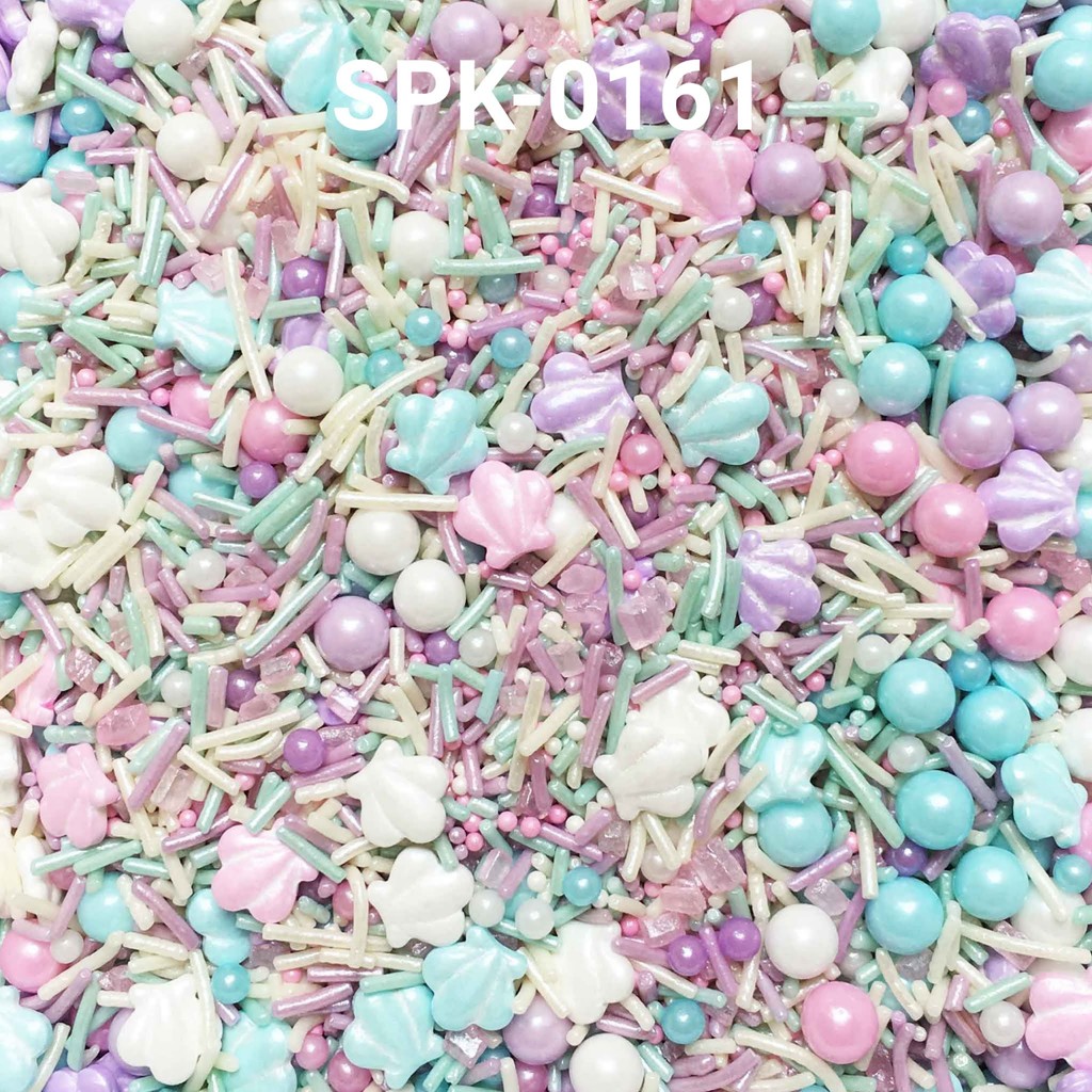 

SPK-0161 Sprinkles sprinkle sprinkel 1kg 1 kilo kerang warna pastel (SPRINKLES)