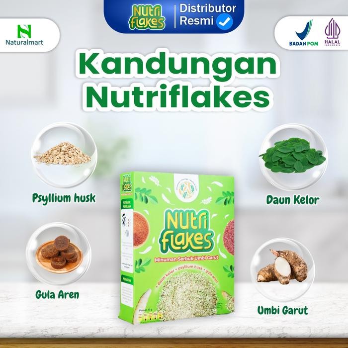 

PAKET 2 BOX NUTRIFLAKES - MINUMAN SERBUK UMBI GARUT DRINK BUBUK INSTAN BEBAS GULA RENDAH LEMAK