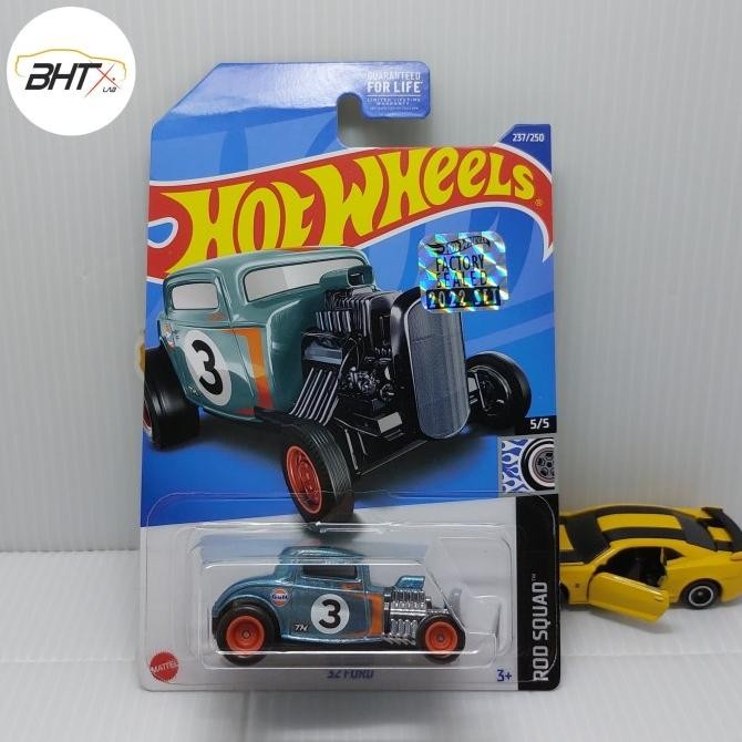 HIGH QUALITY HOT WHEELS SUPER TREASURE HUNT 32 FORD GULF SPECTRAFLAME BLUE ROD SQUAD FACTORY SEALED 