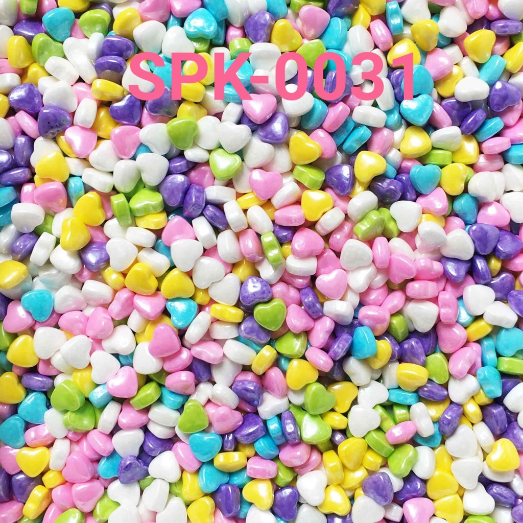 

SPK-0031 Sprinkles sprinkle sprinkel 1kg 1 kg kilo hati warna warni (SPRINKLES)