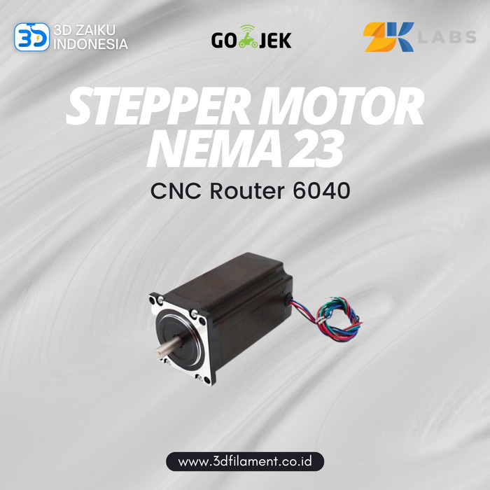 STOK TERBARU ZKLabs CNC Router 6040 NEMA 23 Stepper Motor