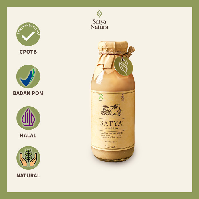 

SATYA HEALTHY JUICE BAWANG PUTIH TUNGGAL JAHE MERAH LEMON MADU HUTAN C