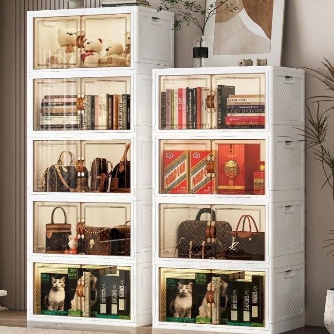 Grosir Lemari Bayi Plastik / Lemari Pakaian Anak Lemari Makanan Ringan Lemari Plastik Lipat Lemari P