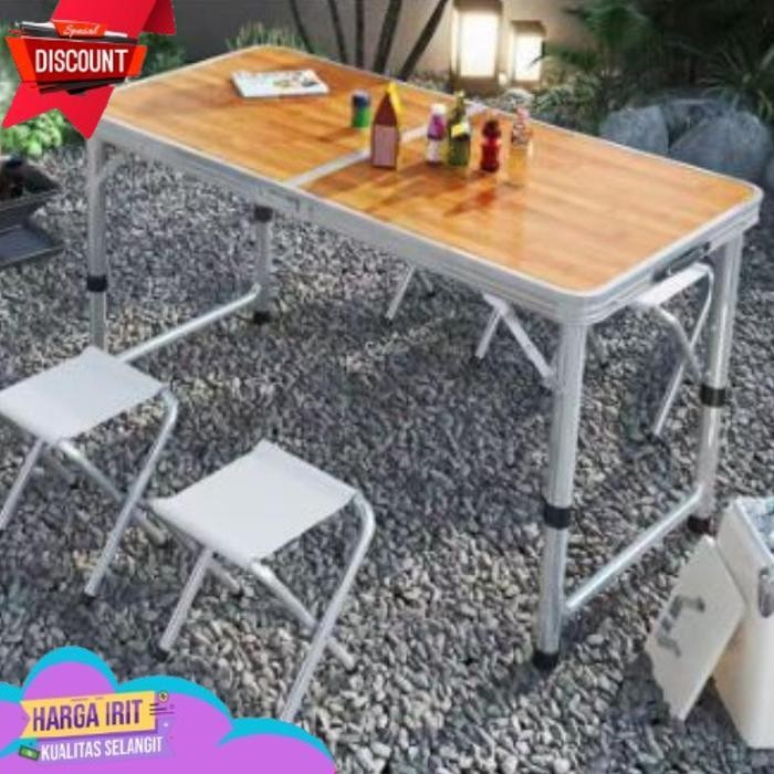 SALE HOAS MEJA LIPAT KOPER HPL MEJA KAKI BULAT MEJA SERBAGUNA MEJA LIPAT PORTABLE
