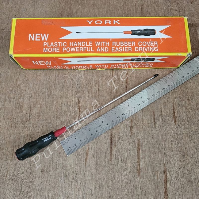 Obeng Radio 4mm x 8 Inc Plus Obeng Kurus 4mm (+) 8" YORK