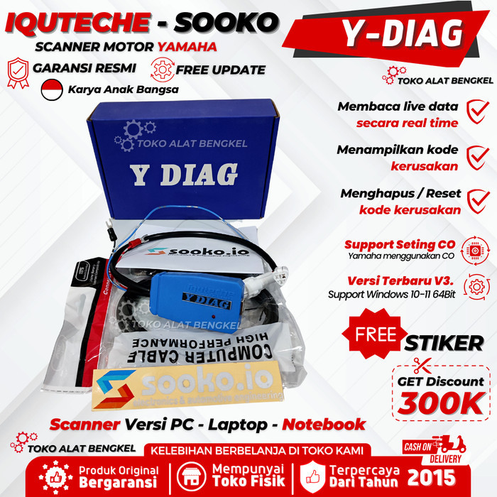 Scanner Motor Yamaha Versi Laptop/ Pc ,Merk Iquteche Y-Diag