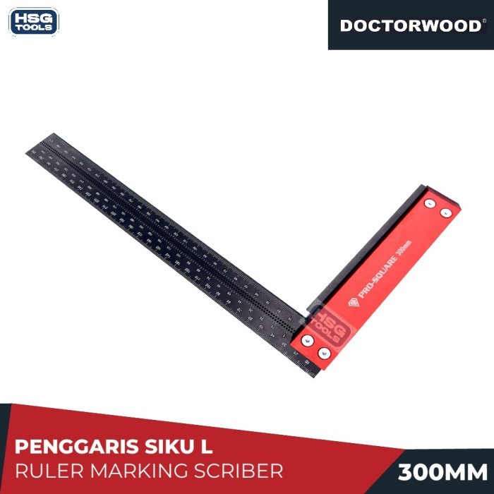 

TERLARIS! DOCTOR WOOD HT2021001A PENGGARIS SIKU L RULER MARKING SCRIBER 300MM