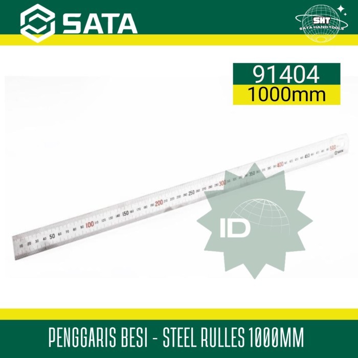 

TERBARU! SATA Penggaris Besi 1000 mm Steel Rules 100 cm 91404 Sata Tools