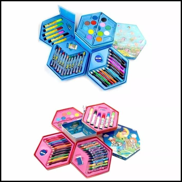 

Mainan Edukasi Anak Set Crayon Spidol Mewarna 46 In 1