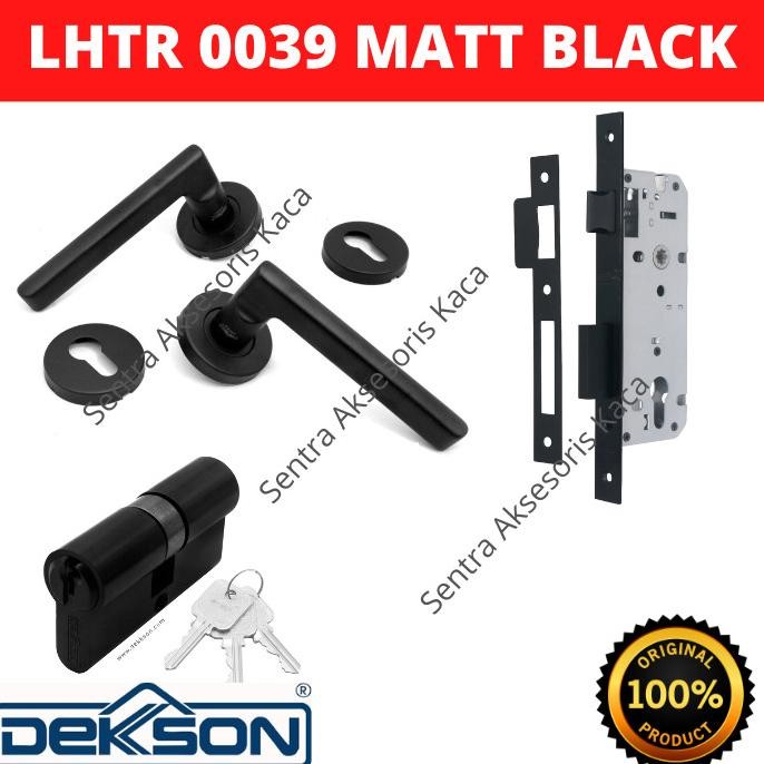 Handle Dekkson Gagang Pintu Kayu Dekson LHTR 0039 Black Hitam