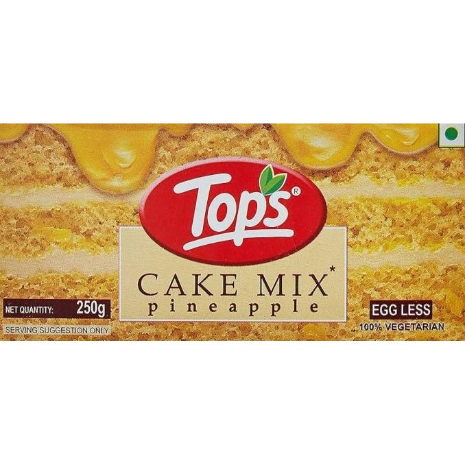 

] CAKE MIX PINEAPPLE EGG LESS TOPS 225G (100% Vegetarian) /Bubuk Campuran Kue