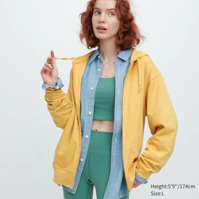 JASTIP AIRism Jaket Hoodie Retsleting UV Protection Pria UNIQLO HP