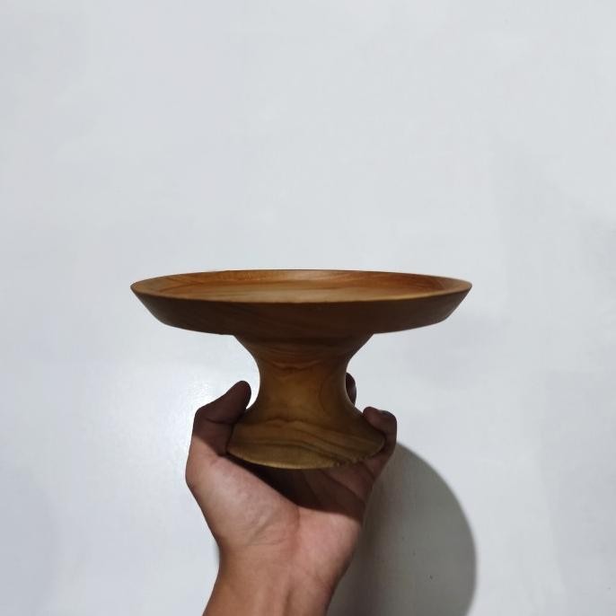"""] Dulang Kayu Jati 20cm Tempat Wadah Saji Kue Tray Display Cake Macaron