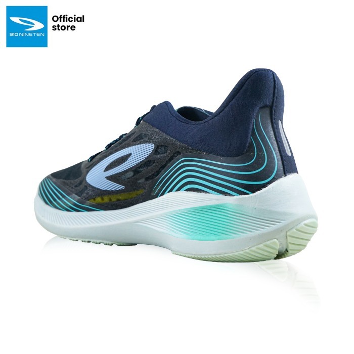 910 Nineten Haze Vision Sepatu Lari - Biru-Tua/Abu/Hijau