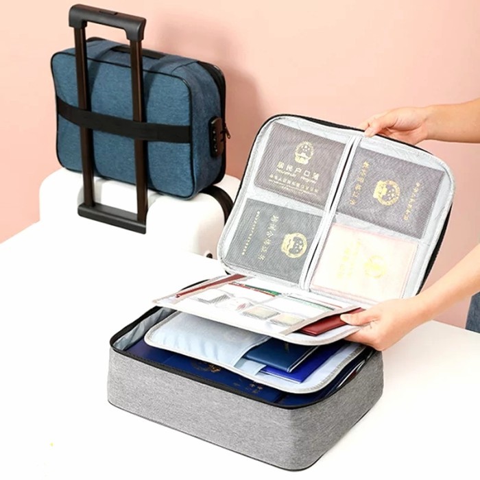 

Tas Tempat Penyimpanan File Dokumen Travel Bag Storage Security Lock