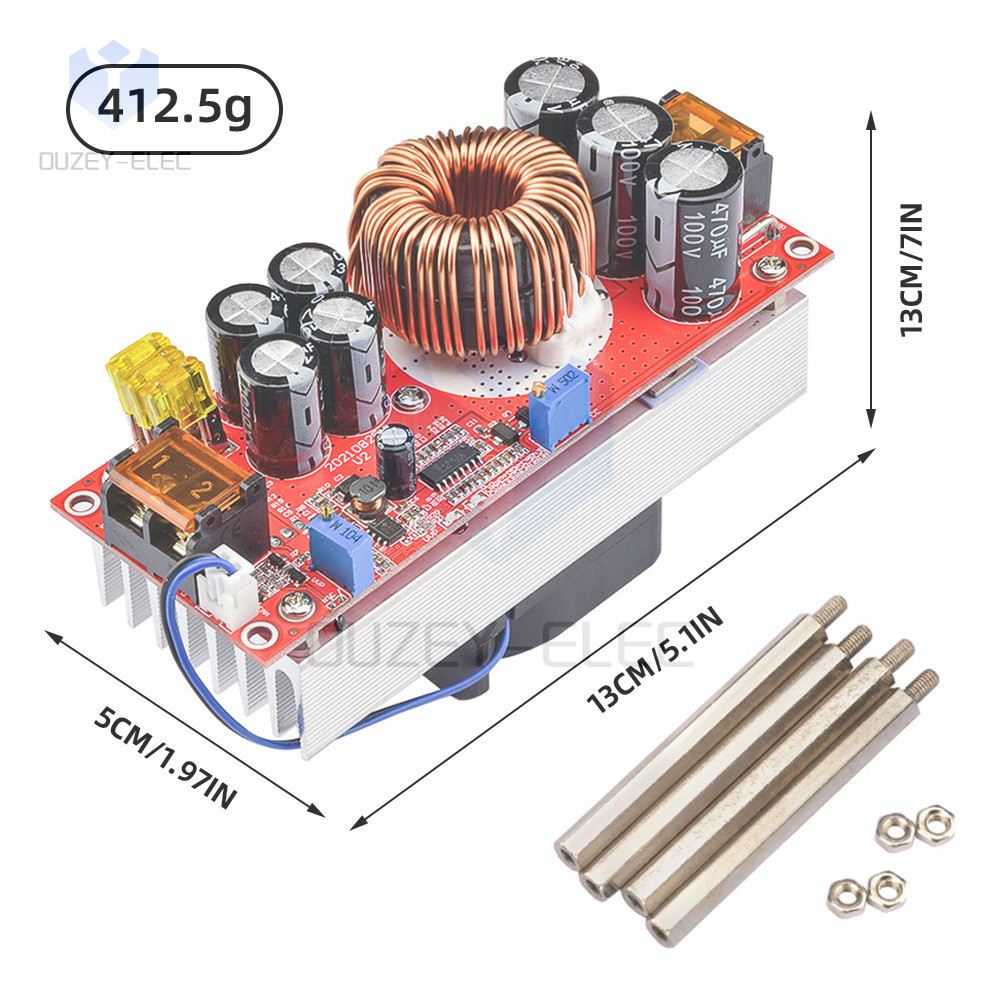 DRT 1800W 40A Boost Power Module DC-DC Voltage Step Up Converter Adjustable Step-up Power Supply Mod