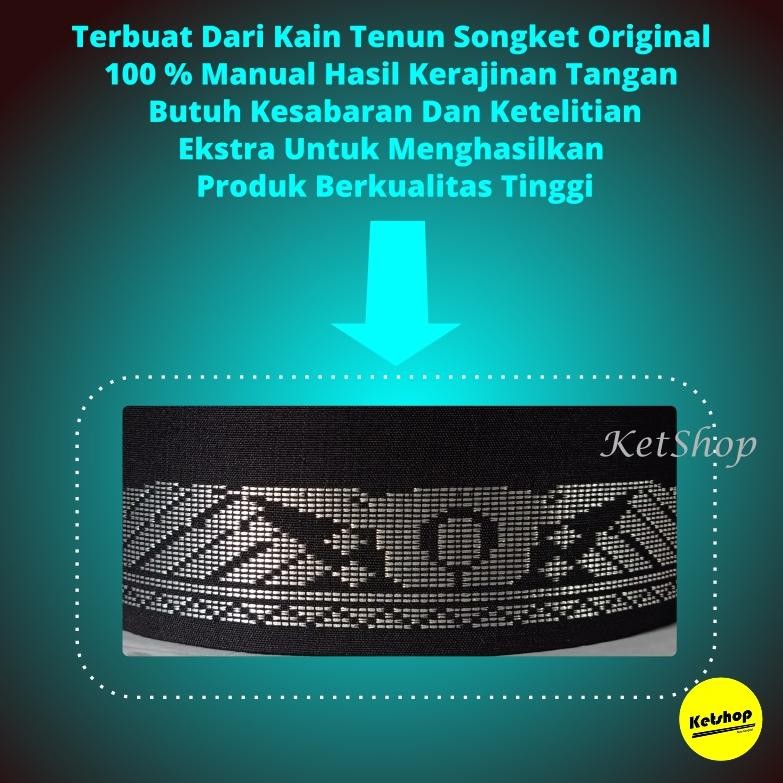 TGC-1924 Songkok Kopyah Kupiah Kopeah Peci Songket Pria Hitam Dewasa Anak Laki Laki Original Modern 