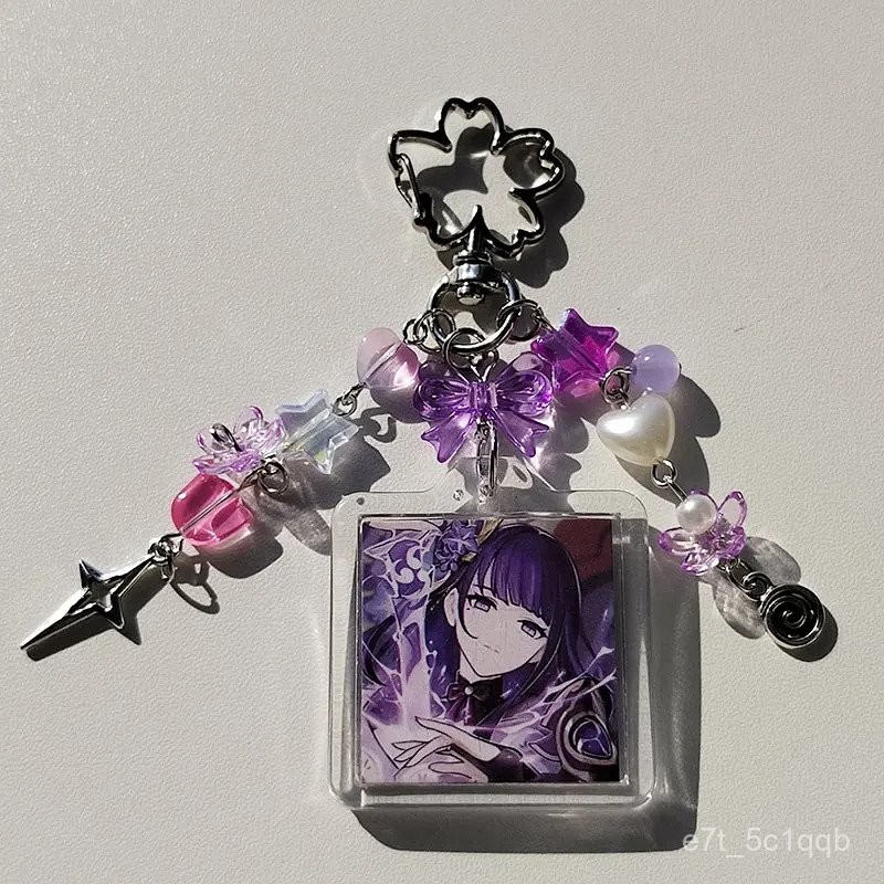 Handmade Raiden shogun inspiration keychain aesthetic TGDG