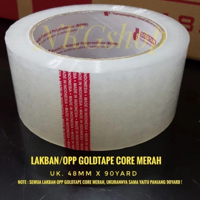 

LAKBAN GOLDTAPE/OPP GOLDTAPE DUS MERAH 2" 48MM X 90YARD (1DUS = 72PCS)