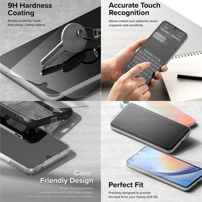 

RINGKE SAMSUNG A34 5G SCREEN PROTECTOR TEMPERED GLASS INSTALL JIG
