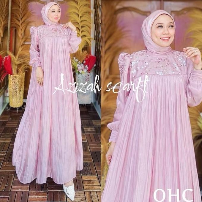 Promo Gamis Cantik Azizah Set Hijab Ibu Dan Anak By Ohc Dress Lebaran