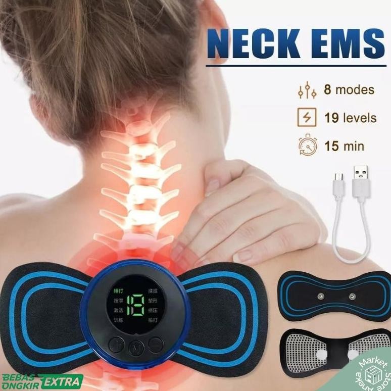 uk-12 Alat Pijat Punggung & Kaki EMS Alat Pijat Leher Elektrik Alat Terapi Listrik Pinggang dan kaki