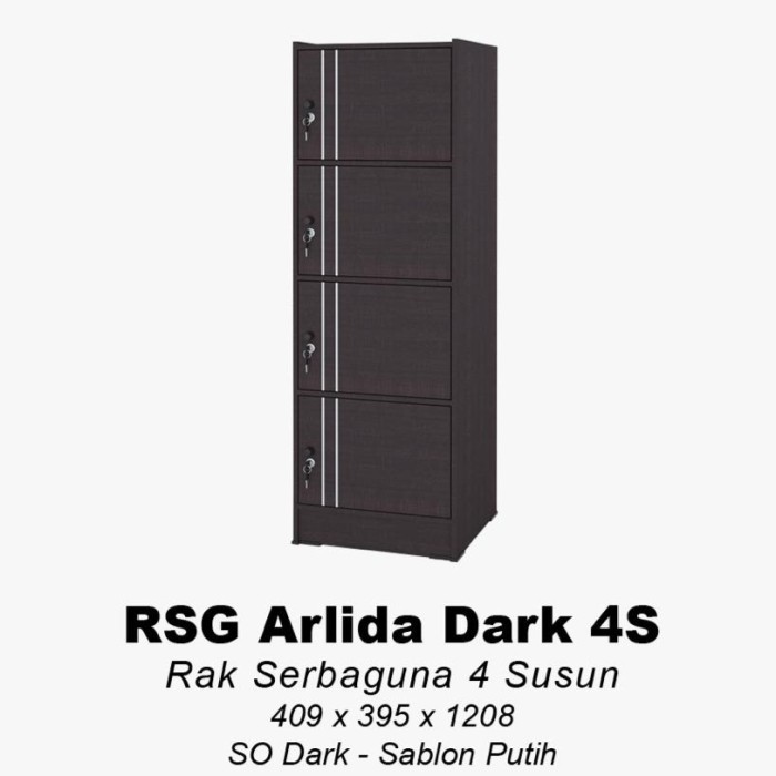 

OLYMPIC RSG ARLIDA LEMARI LOKER LOCKER 4 PINTU RAK SUSUN KANTOR KAYU