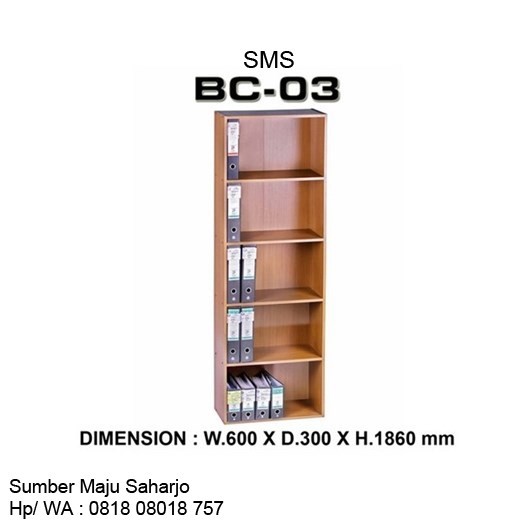 

LEMARI BUKU FILE ARSIP KANTOR RAK ODNER SMS BC 03 TANPA PINTU MURAH