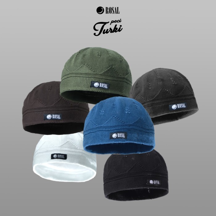 Peci Turki - Peci Rajut Turki Rosal - Peci solat/sholat/shalat