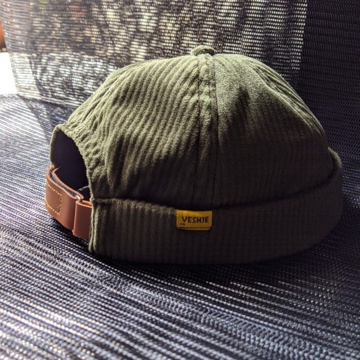 Mikihat peci miki hat corduroy hijau army unik premium