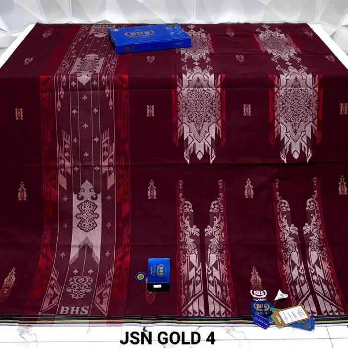 SARUNG BHS CLASSIC JGC JACQUARD KUALITAS GOLD Hitam Songket