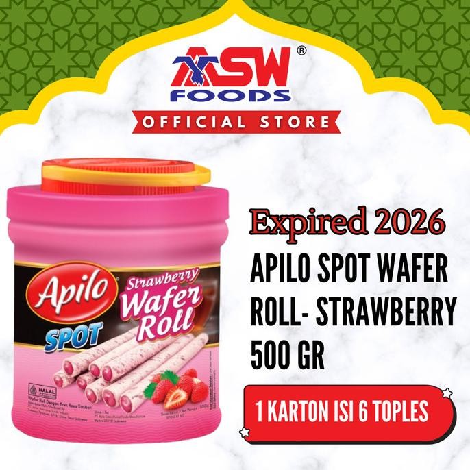 

New Apilo Spot Wafer Stick Strawberry 500 Gr Pengiriman Cepat