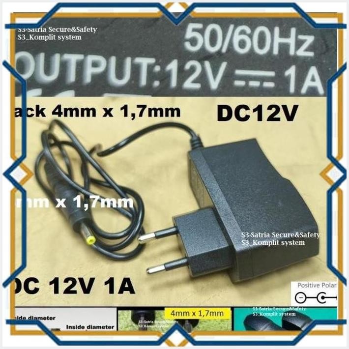 [SSC] ADAPTOR 12V 1A DC JEK KECIL JACK 4MM X 1,7MM 4 X 1.7 MM 4.0MM DC12V