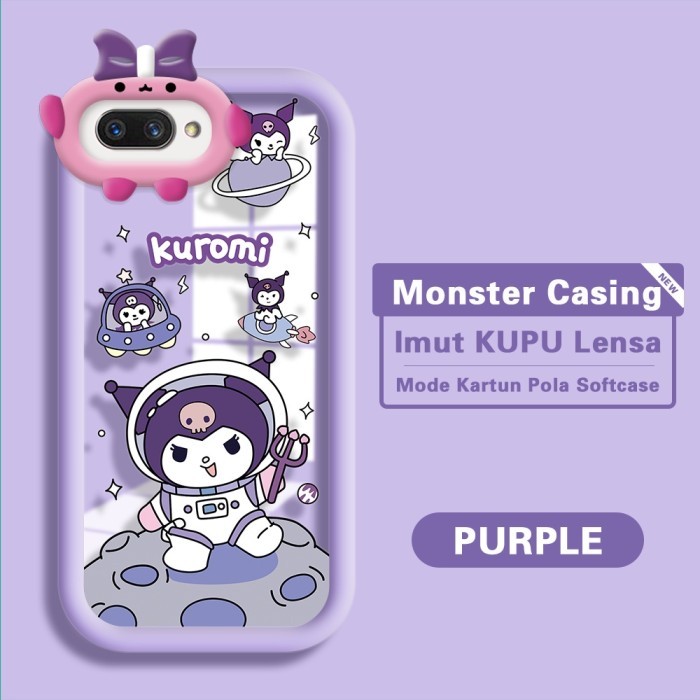 TERUJI Casing hp OPPO A12E A3S Realme C1 Case Kartun Astronot Kuromi Softcase