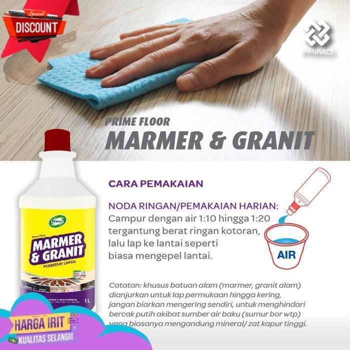 SALE PRIMO CAIRAN PEMBERSIH LANTAI MARMER, GRANIT, PARQUET ANTI KUMAN PRIME