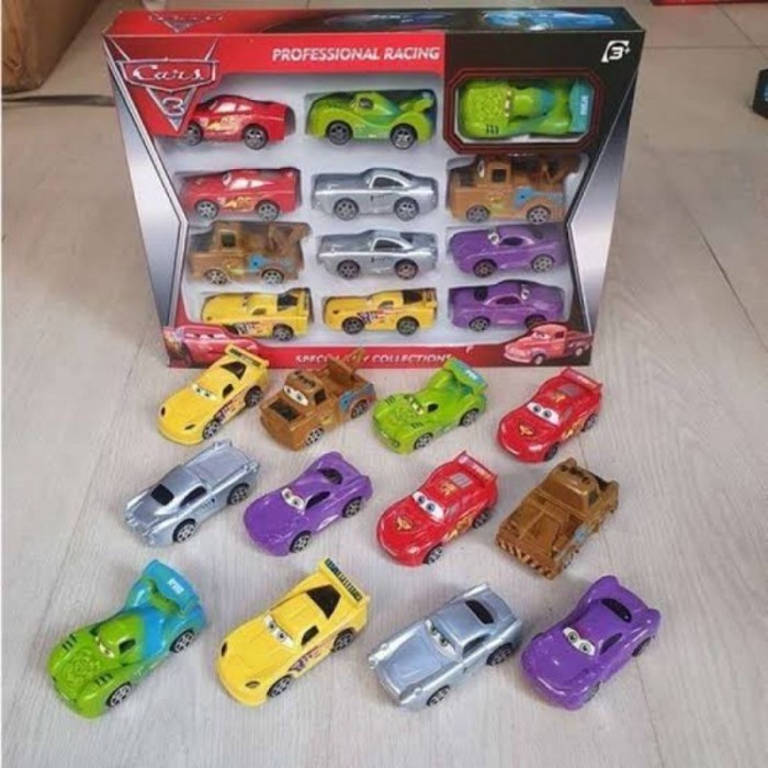 Mainan Mobil Cars 3 Set Isi 12Pcs New