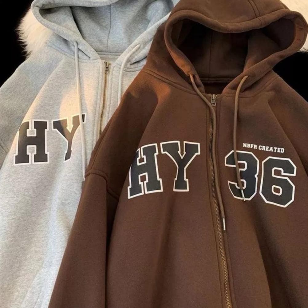 Hoodie Zipper Hy 36 Wanita Oversize Korean Style Hoodie Ziper Wanita Oversize Murah Hodie Zipper Swe