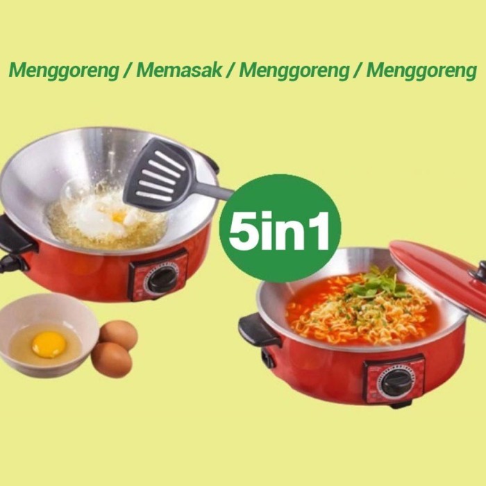 TERBARU Panci Listrik Multifungsi Serbaguna Electric Frypan Panci BBQ/Panci Panggang Elektrik Grill