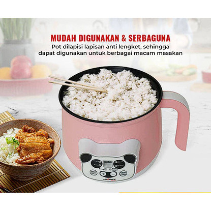 PROMO Panci Listrik Panda Menanak Nasi Menggoreng Mengkukus Serbaguna 1.5 Liter